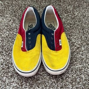 Vans Unisex Red, Blue, and Yellow Sneakers